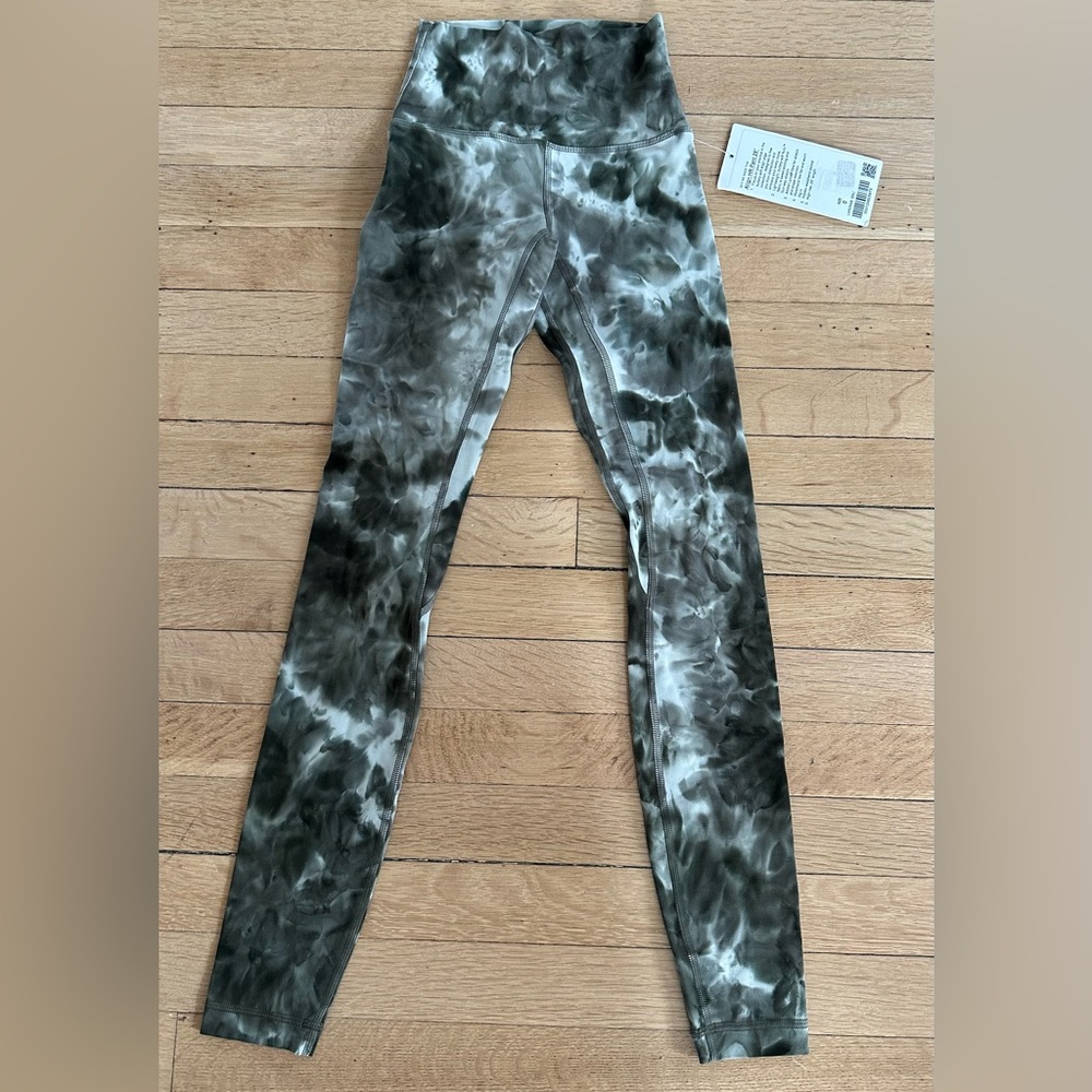 NWT Lululemon Align™️ HR High Rise Align Green Tie Dye Leggings w/ 28” Inseam